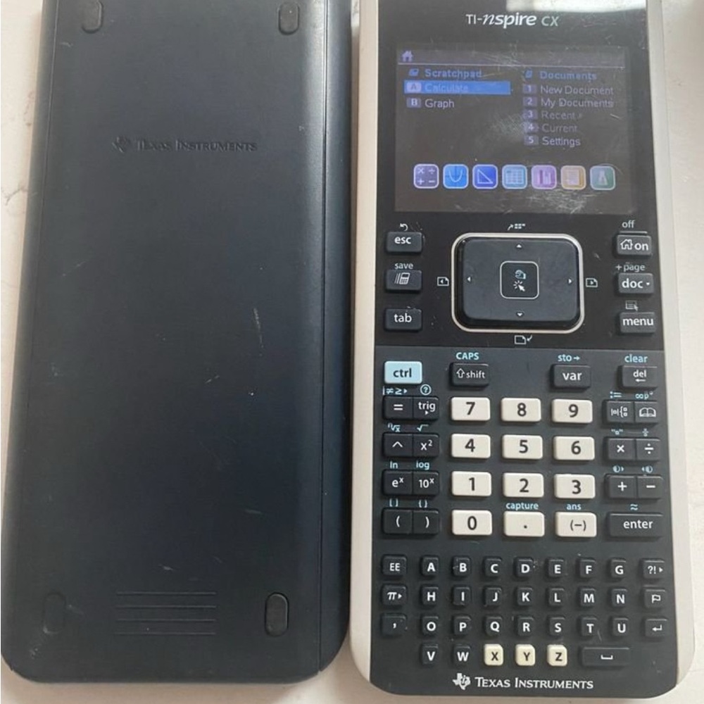 Texas Instruments TI-nspire CX Graphing Calculator with Cover and charger